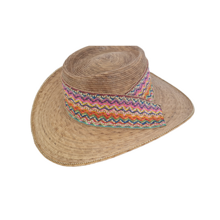 Sombrero con cinta gruesa multicolor