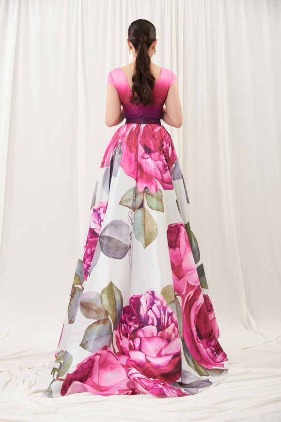 Vestido pétalos de rosa