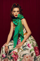 Vestido maxi de estampado floral y escote corazón-3