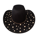Sombrero vaquero negro con pedrería-5