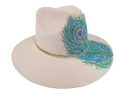 Sombrero pluma de pavoreal