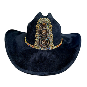 Sombrero vaquero texana boho decorado