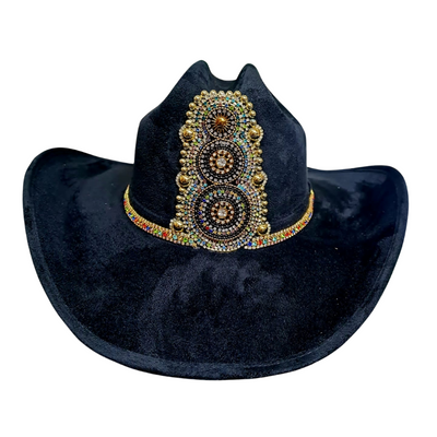 Sombrero vaquero texana boho decorado