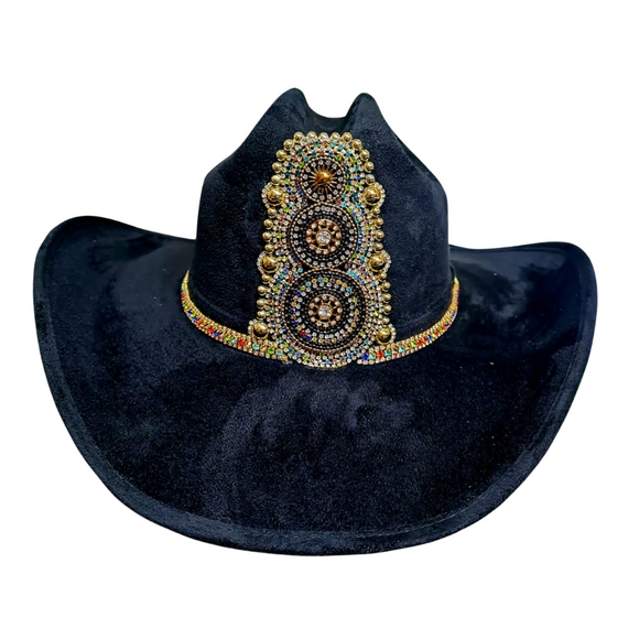 Decorated boho texan cowboy hat