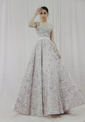 Vestido Reina de Hielo Rosa Claro con Blanco - 0