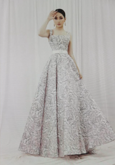 Vestido Reina de Hielo Rosa Claro con Blanco - 0